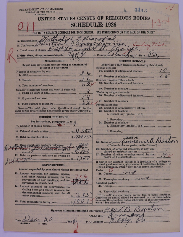 Scan of Methodist Episcopal Church: 4443
