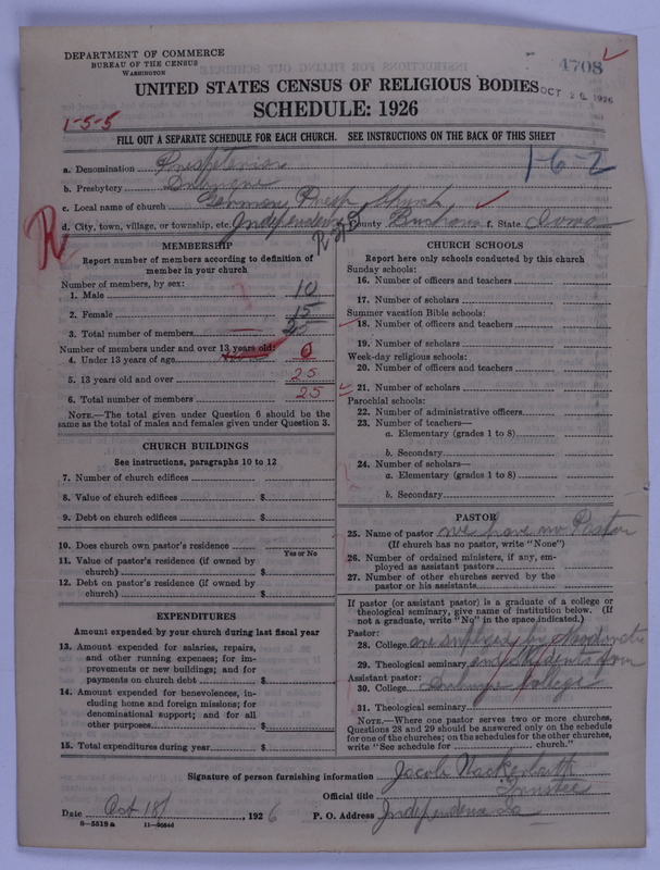 Scan of Presbyterian Church in the United States of America: 4708