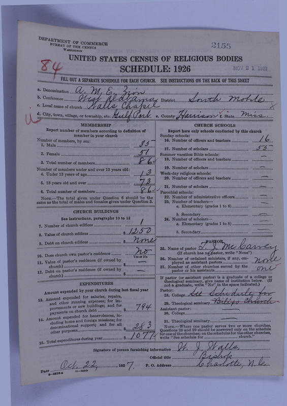 Scan of African Methodist Episcopal Zion Church: 2155