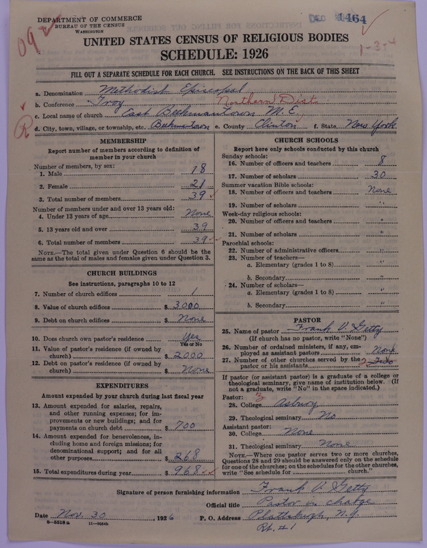 Scan of Methodist Episcopal Church: 1464