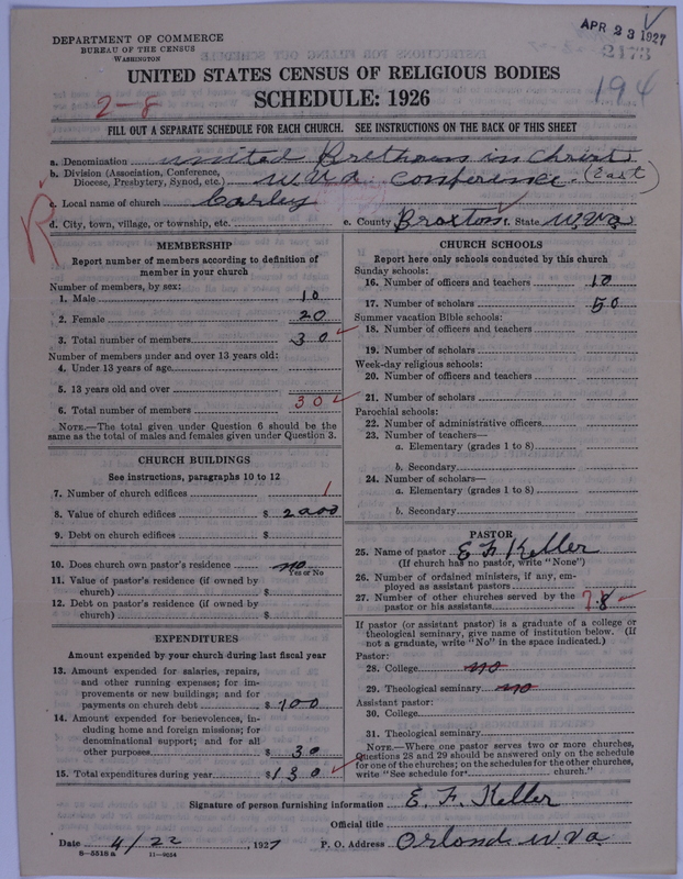 Scan of Church of the United Brethren in Christ: 2473