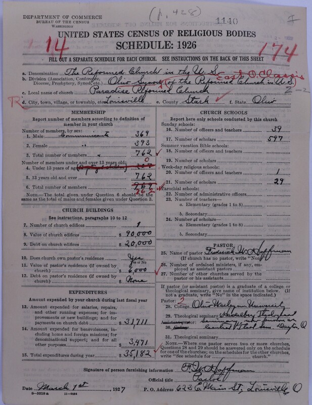 Scan of Reformed Church in the United States: 1140