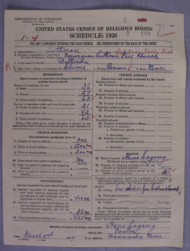 Scan of Lutheran Free Church: 194