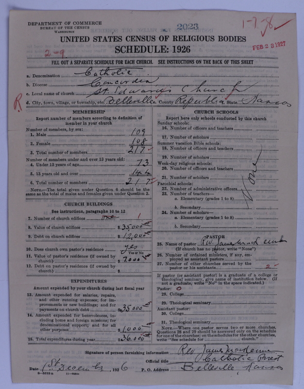Scan of Roman Catholic Church: 2023