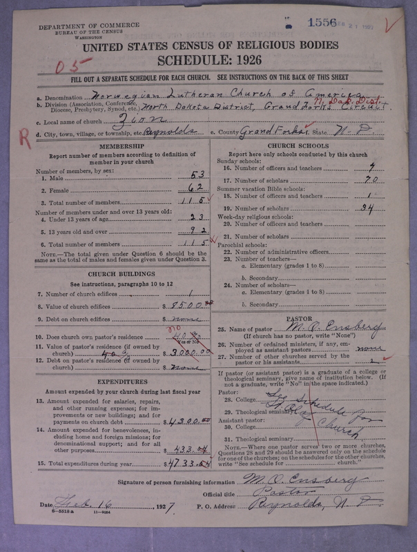 Scan of Norwegian Lutheran Church of America: 1556