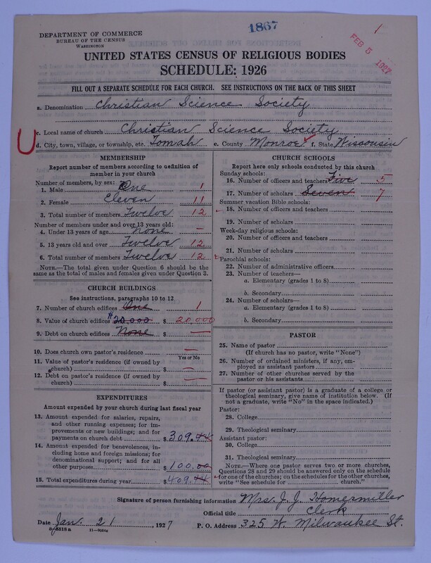 Scan of Church of Christ, Scientist: 1867