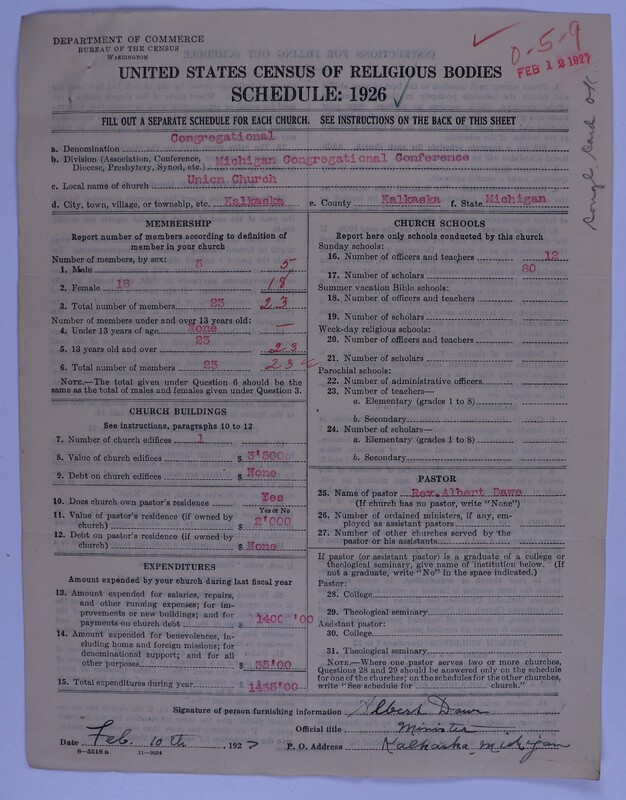 Scan of Federated Churches: