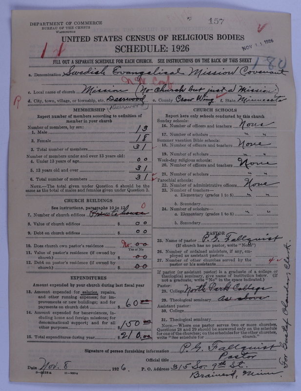 Scan of Swedish Evangelical Mission Covenant of America: 157