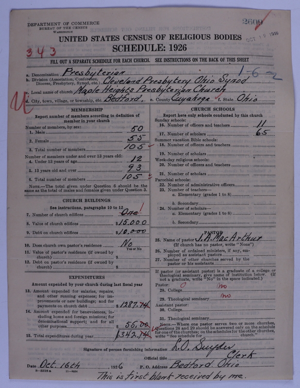 Scan of Presbyterian Church in the United States of America: 2609