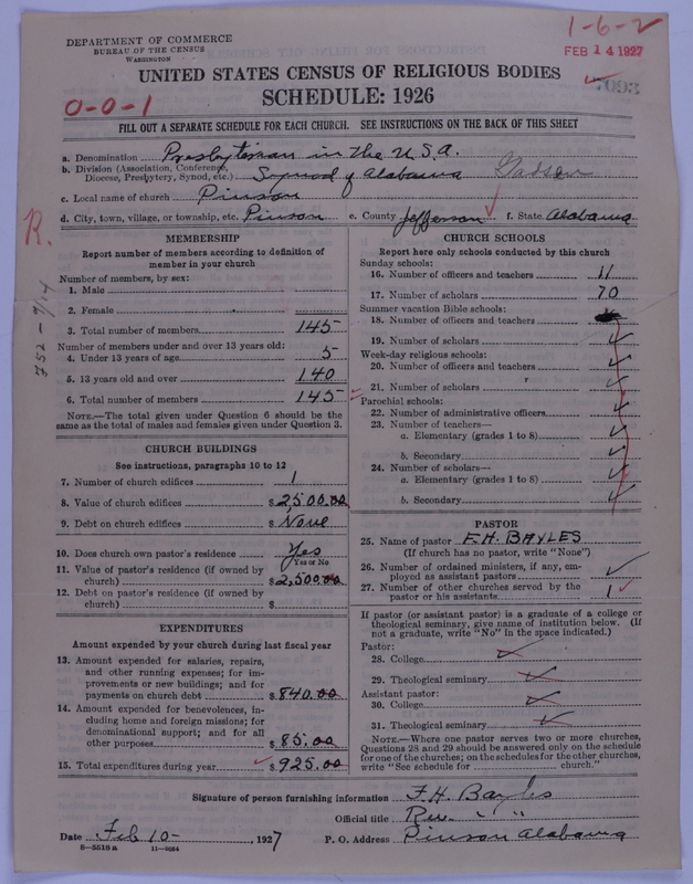Scan of Presbyterian Church in the United States of America: 7093