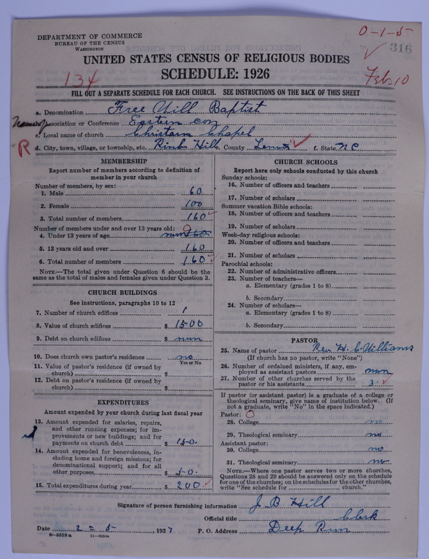 Scan of Free Will Baptists: 316