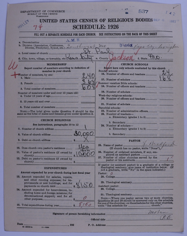Scan of African Methodist Episcopal Church: 837