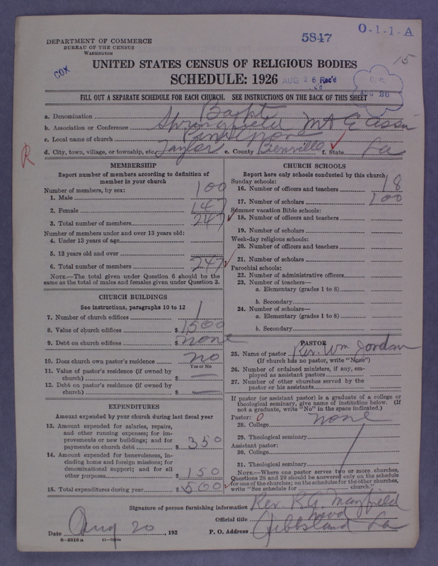 Scan of Negro Baptists: 5847