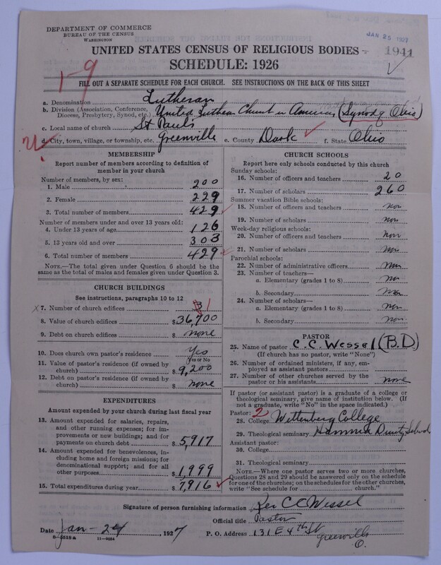 Scan of United Lutheran Church in America: 1941