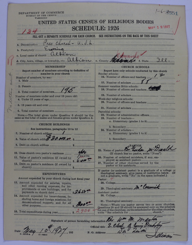 Scan of Presbyterian Church in the United States of America: 3551