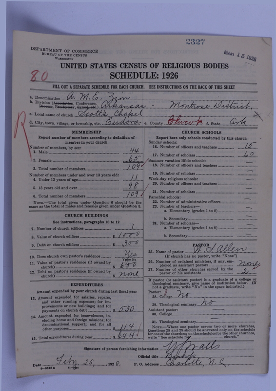 Scan of African Methodist Episcopal Zion Church: 2327