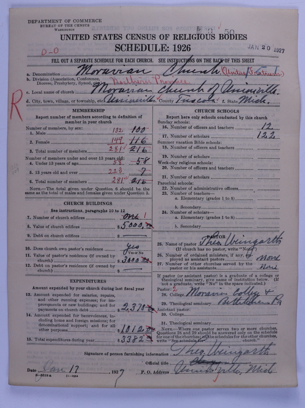 Scan of Moravian Church in America: 50