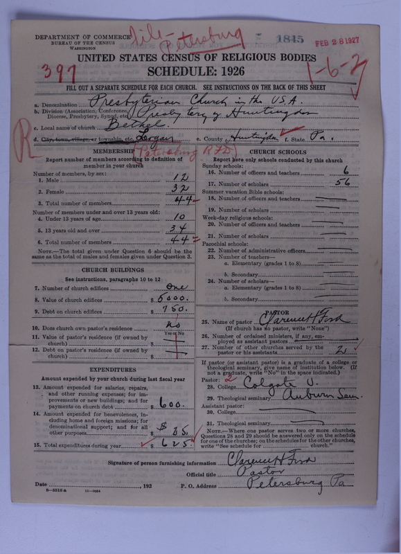 Scan of Presbyterian Church in the United States of America: 1845