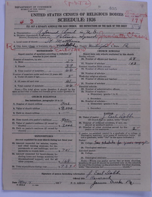Scan of Reformed Church in the United States: 405