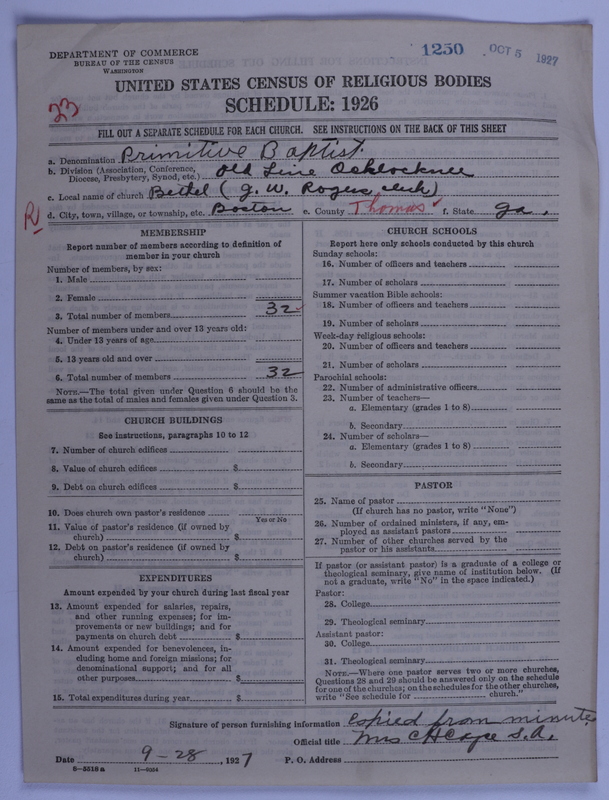Scan of Primitive Baptists: 1250