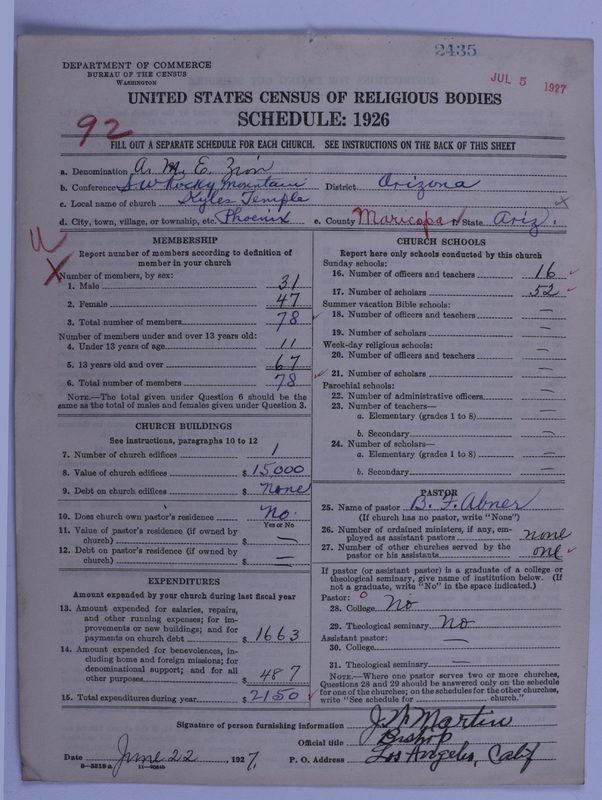 Scan of African Methodist Episcopal Zion Church: 2435