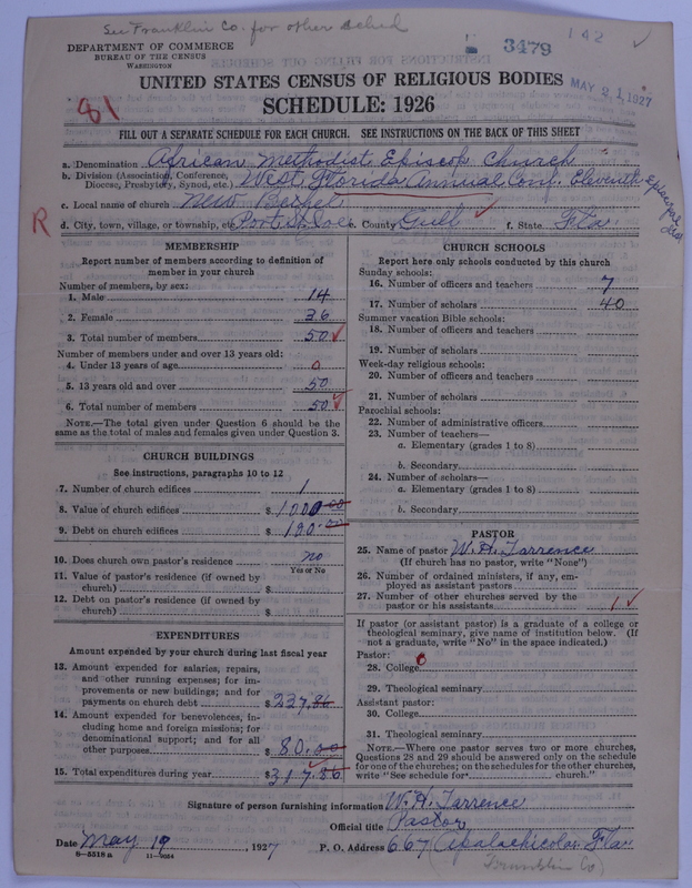 Scan of African Methodist Episcopal Church: 3479