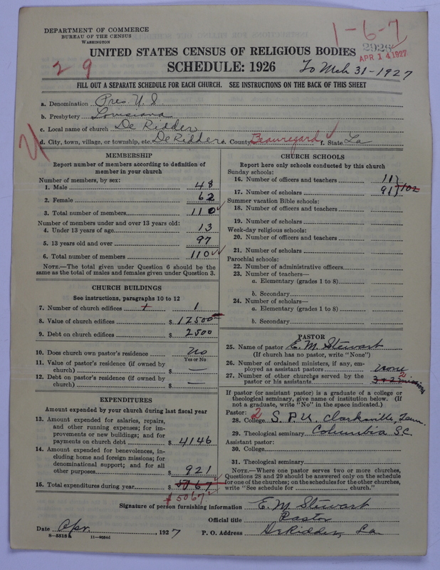 Scan of Presbyterian Church in the United States: 2926
