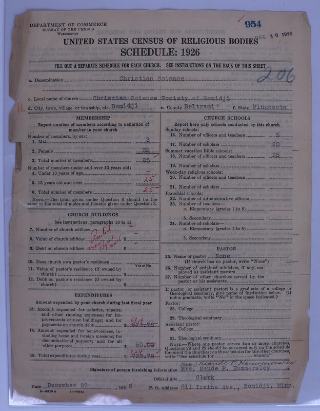 Scan of Church of Christ, Scientist: 954