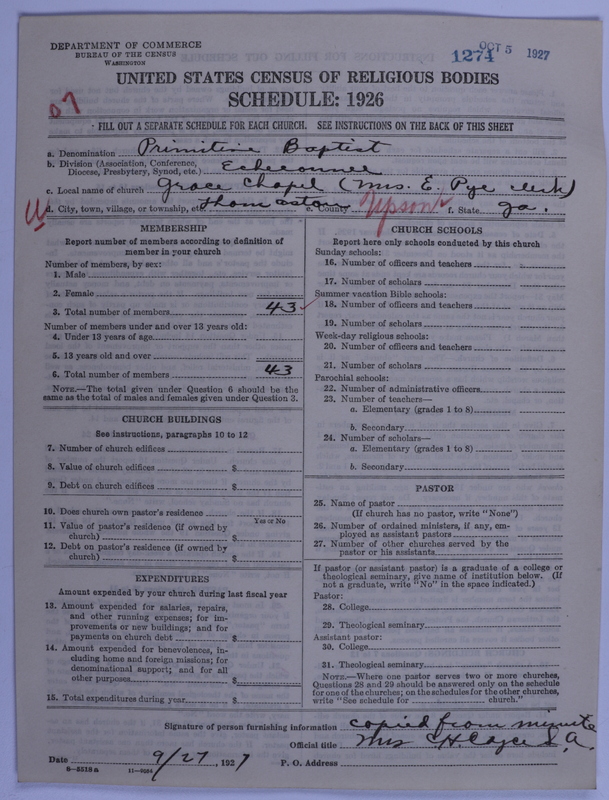 Scan of Primitive Baptists: 1274