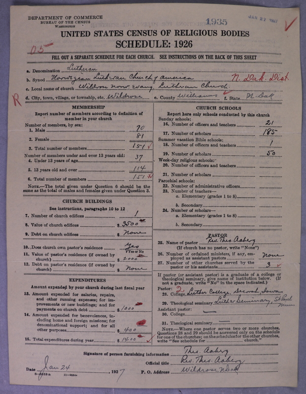 Scan of Norwegian Lutheran Church of America: 1935