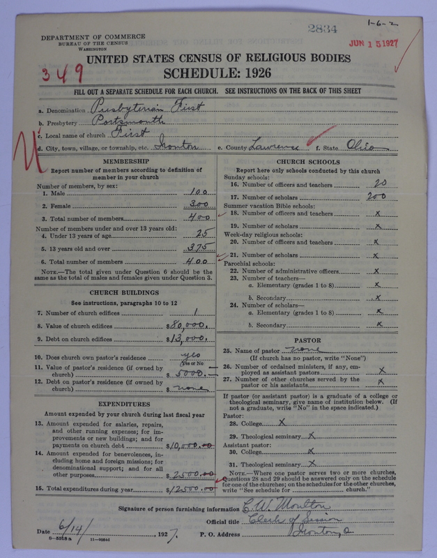 Scan of Presbyterian Church in the United States of America: 2834