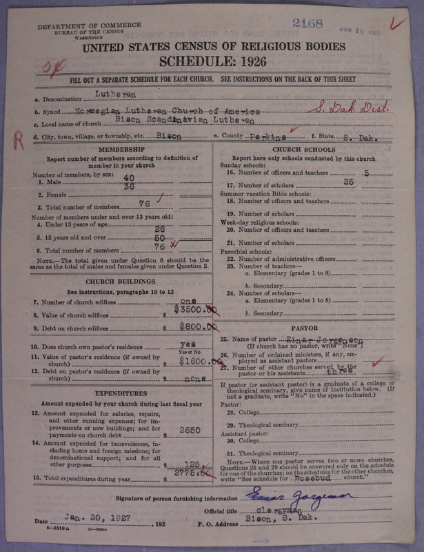 Scan of Norwegian Lutheran Church of America: 2168