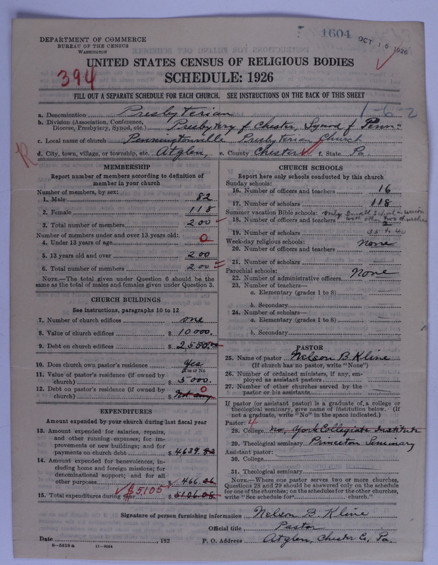 Scan of Presbyterian Church in the United States of America: 1604