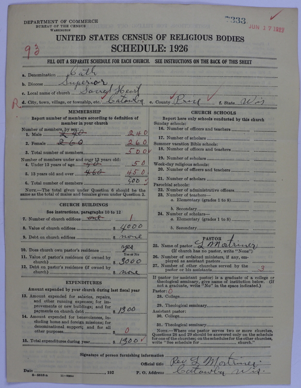 Scan of Roman Catholic Church: 7333