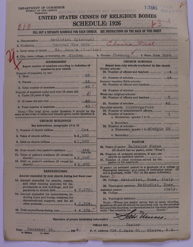 Scan of Methodist Episcopal Church: 1396
