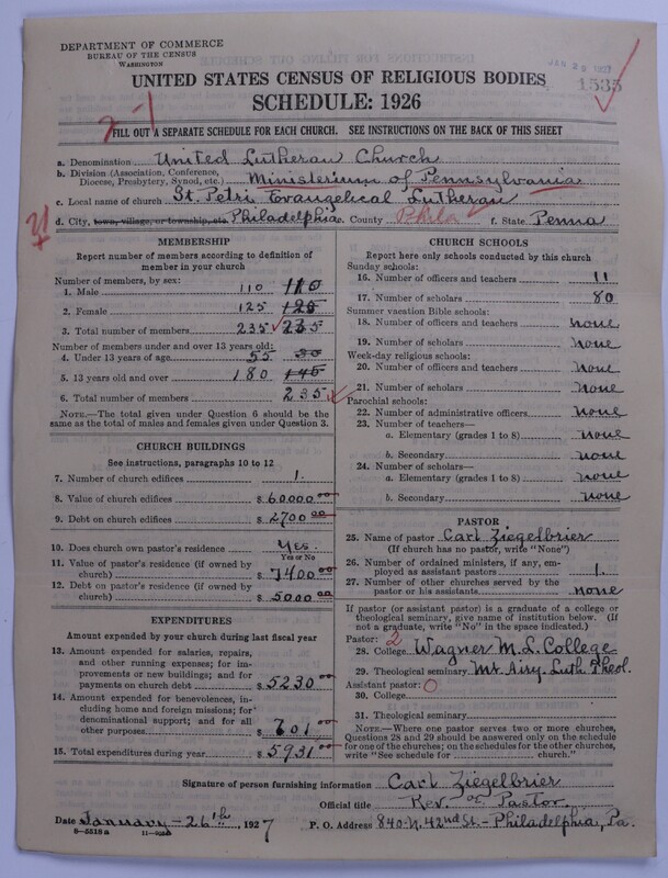 Scan of United Lutheran Church in America: 1535