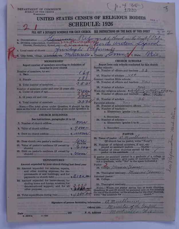 Scan of Reformed Church in the United States: 1320