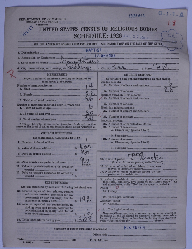 Scan of Negro Baptists: 20961