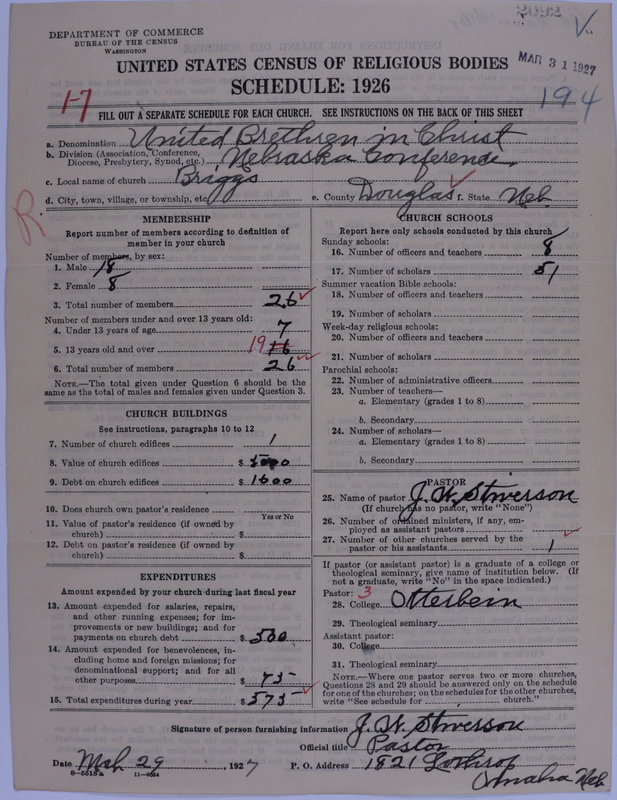 Scan of Church of the United Brethren in Christ: 2092