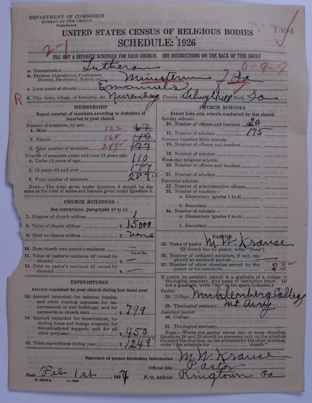 Scan of United Lutheran Church in America: 1594