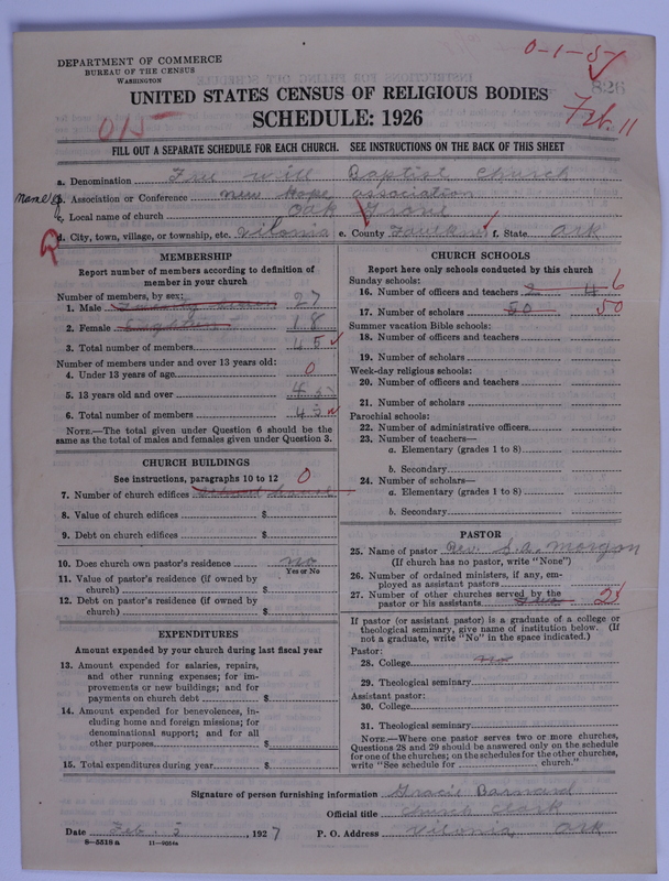 Scan of Free Will Baptists: 826