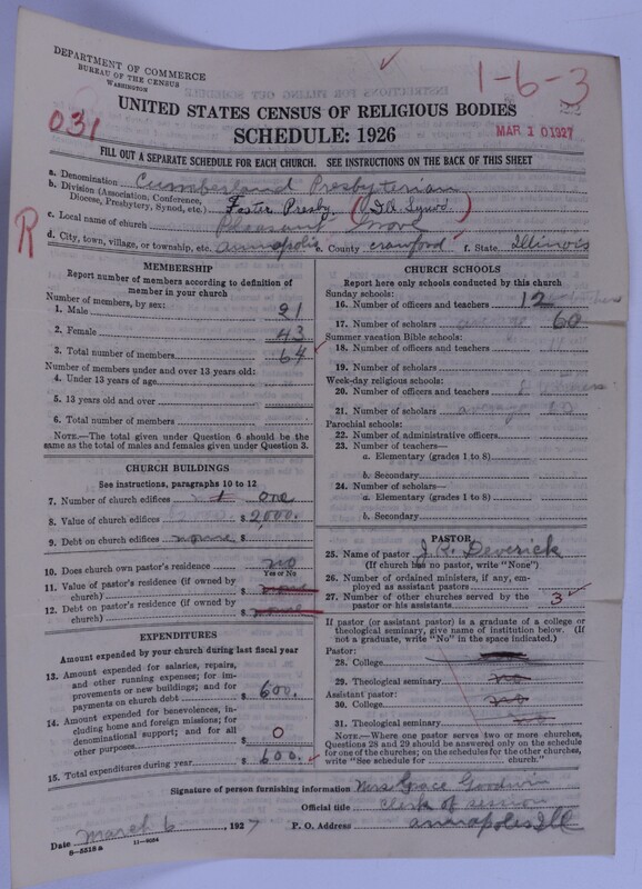 Scan of Cumberland Presbyterian Church: 22