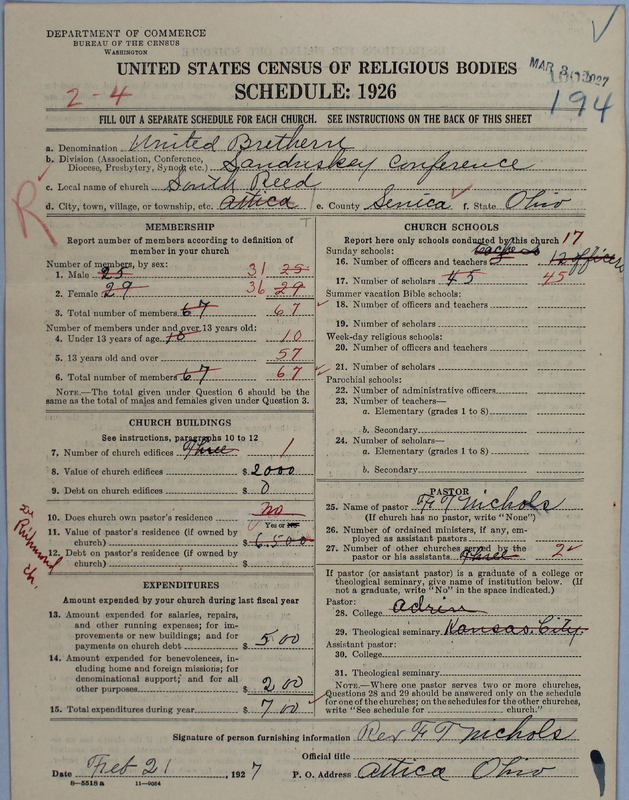 Scan of Church of the United Brethren in Christ: 1005