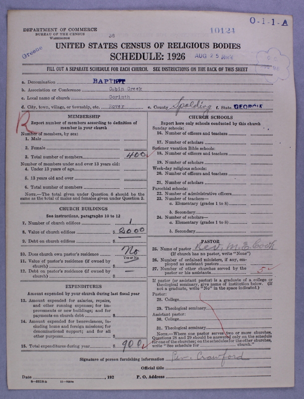 Scan of Negro Baptists: 10124