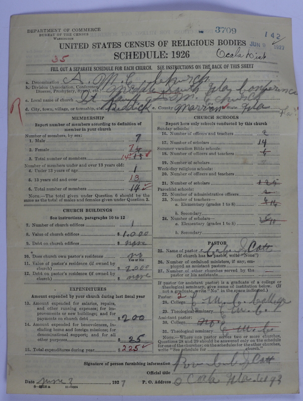 Scan of African Methodist Episcopal Church: 3709
