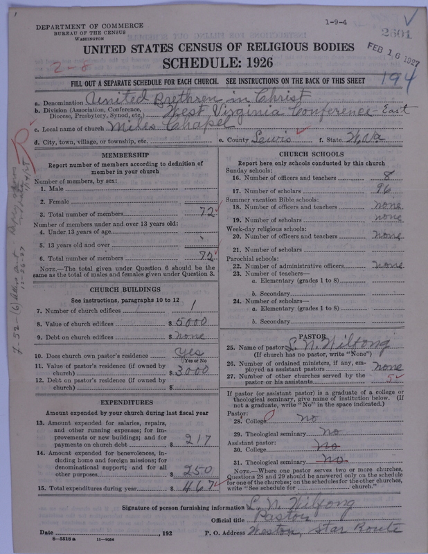 Scan of Church of the United Brethren in Christ: 2601