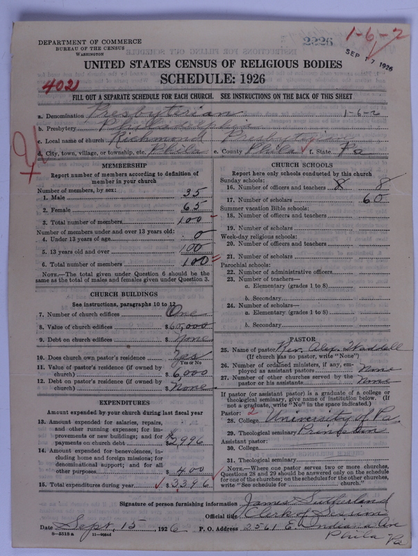 Scan of Presbyterian Church in the United States of America: 2226
