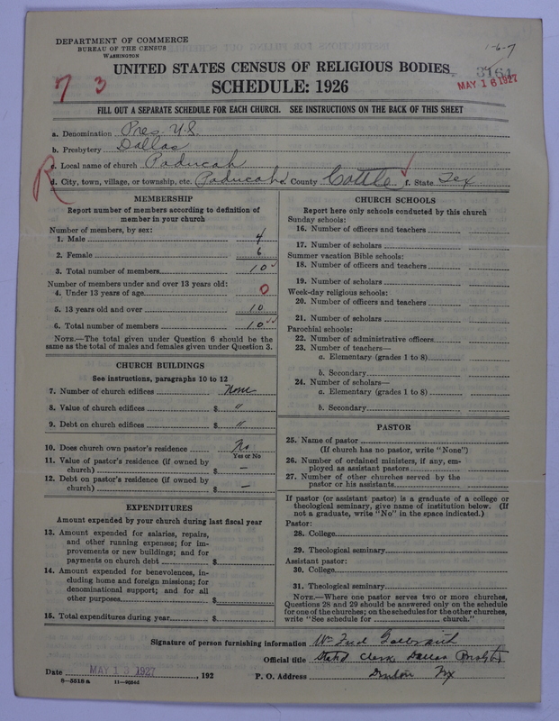 Scan of Presbyterian Church in the United States: 3164