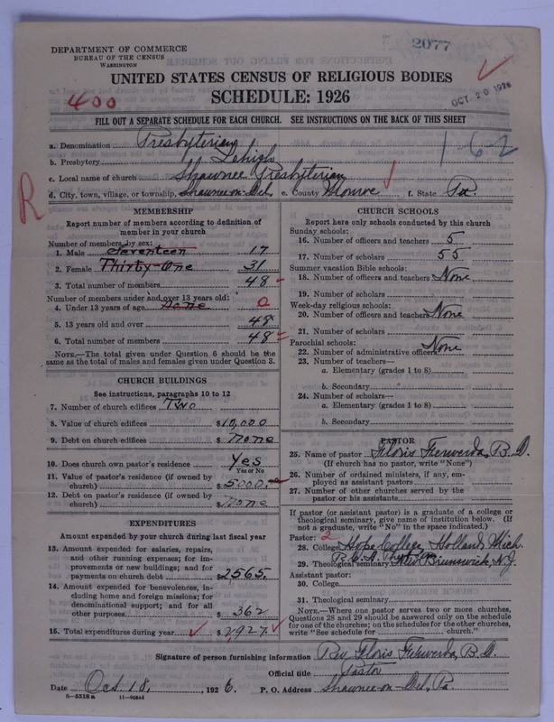 Scan of Presbyterian Church in the United States of America: 2077