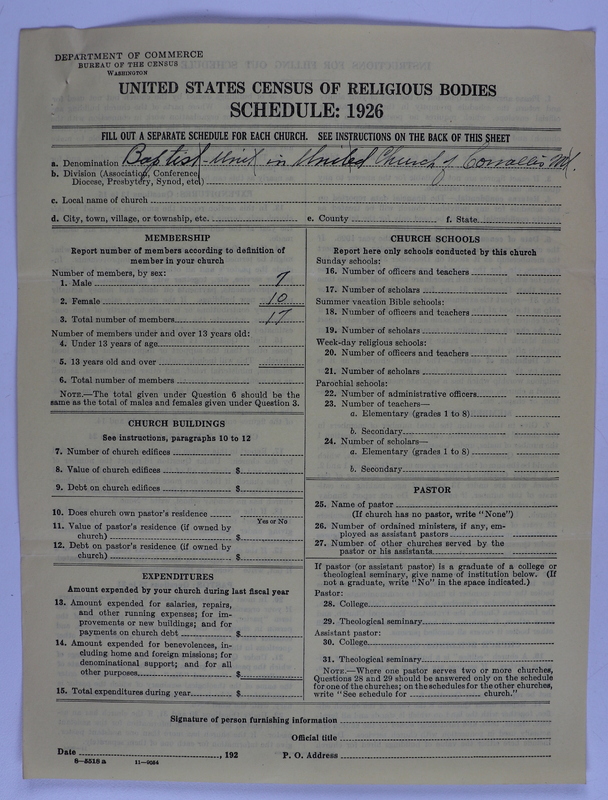 Scan of Federated Churches: